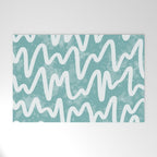 Squiggles . Turquoise Welcome Mat Gallery Image 1