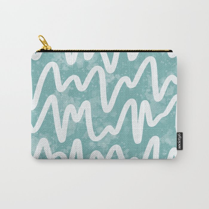 Squiggles . Turquoise Carry All Pouch Gallery Image 1