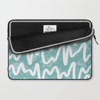 Squiggles . Turquoise Laptop Sleeve Gallery Image 2