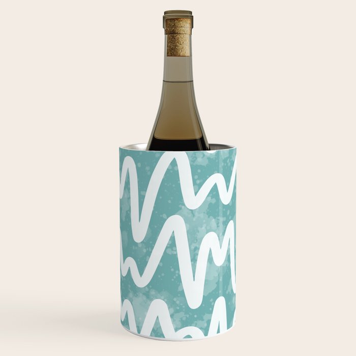 Squiggles . Turquoise Wine Chiller Gallery Image 2