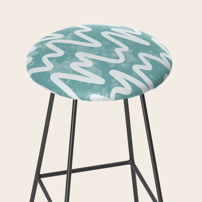Squiggles . Turquoise Stool Gallery Image 2