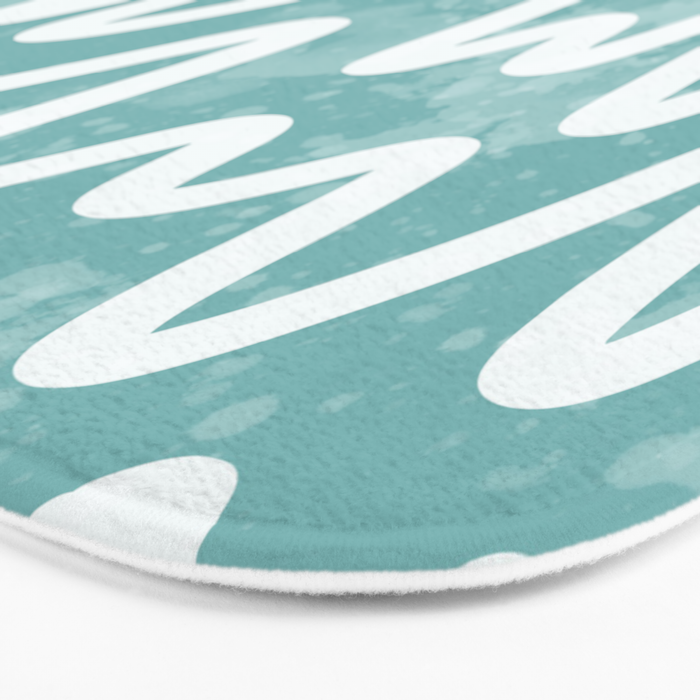 Squiggles . Turquoise Bath Mat Gallery Image 3