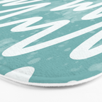 Squiggles . Turquoise Bath Mat Gallery Image 3
