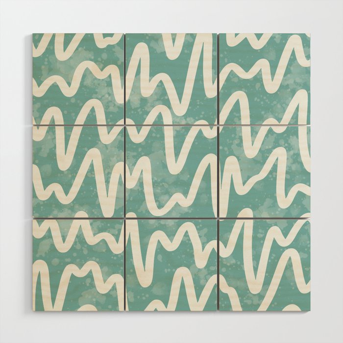 Squiggles . Turquoise Wood Wall Art Gallery Image 1