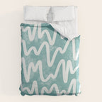 Squiggles . Turquoise Duvet Cover Gallery Image 6