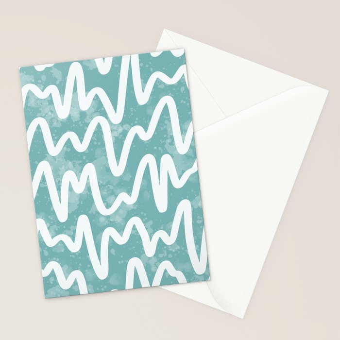 Squiggles . Turquoise Stationery Card Gallery Image 2
