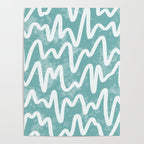 Squiggles . Turquoise Poster Gallery Image 4