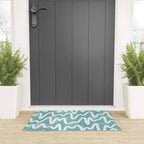 Squiggles . Turquoise Welcome Mat Gallery Image 3