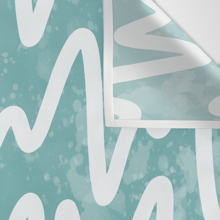Squiggles . Turquoise Wall Tapestry Gallery Image 3