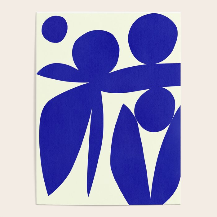 Abstract-botanical 17 blue Poster Gallery Image 1