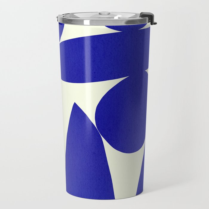 Abstract-botanical 17 blue Travel Mug Gallery Image 2