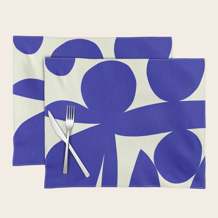 Abstract-botanical 17 blue Placemat Gallery Image 1