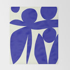 Abstract-botanical 17 blue Throw Blanket Gallery Image 2