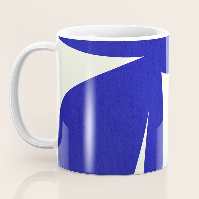 Abstract-botanical 17 blue Coffee Mug Gallery Image 3