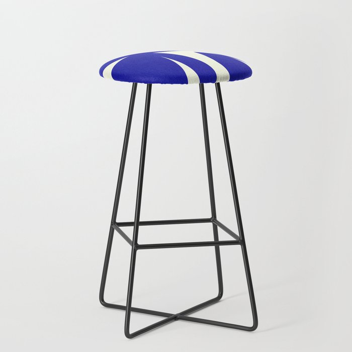 Abstract-botanical 17 blue Stool Gallery Image 1