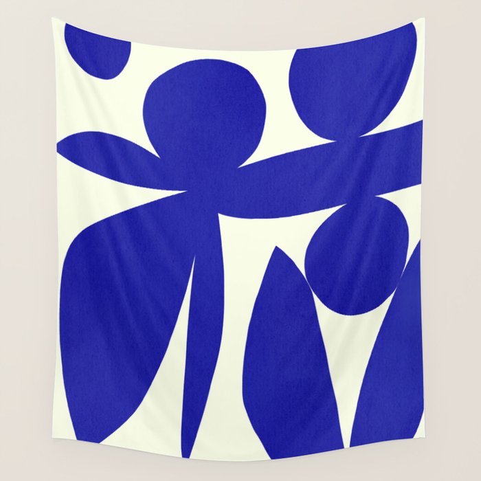 Abstract-botanical 17 blue Wall Tapestry Gallery Image 4