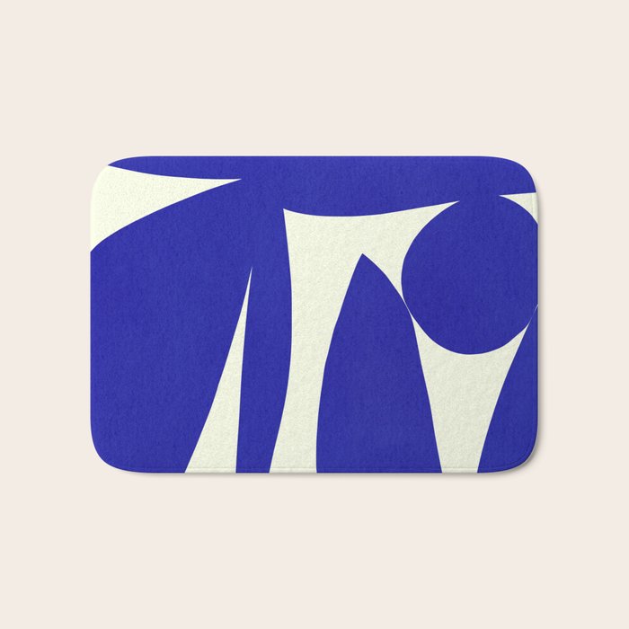 Abstract-botanical 17 blue Bath Mat Gallery Image 1