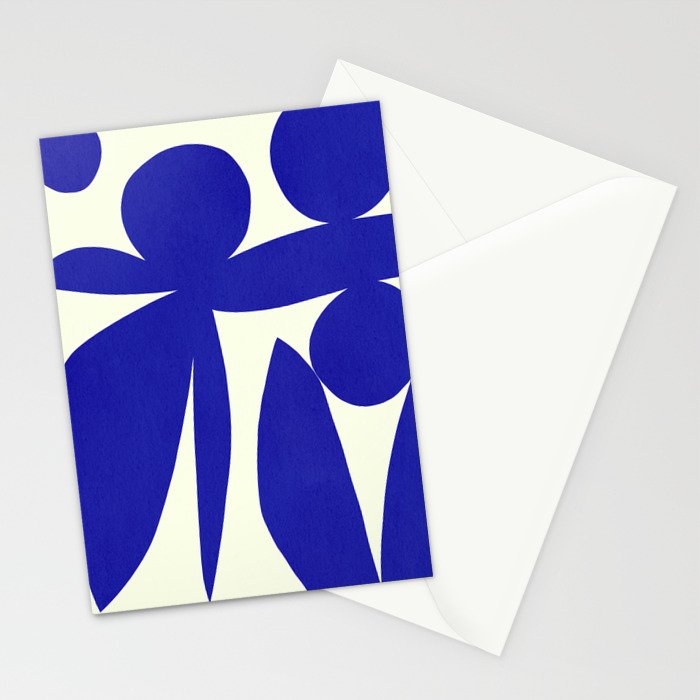 Abstract-botanical 17 blue Stationery Card Gallery Image 2
