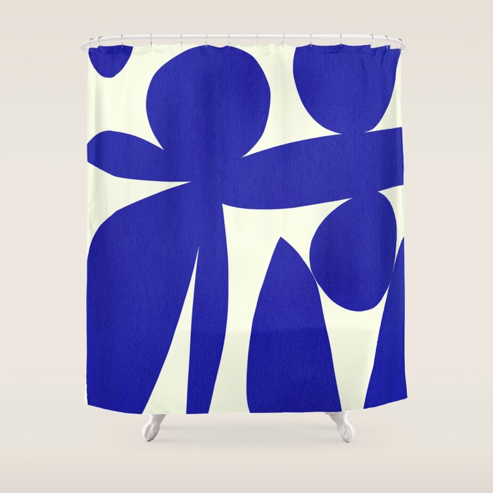 Abstract-botanical 17 blue Shower Curtain Gallery Image 1
