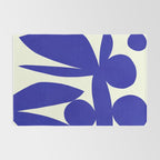 Abstract-botanical 17 blue Rug Gallery Image 2