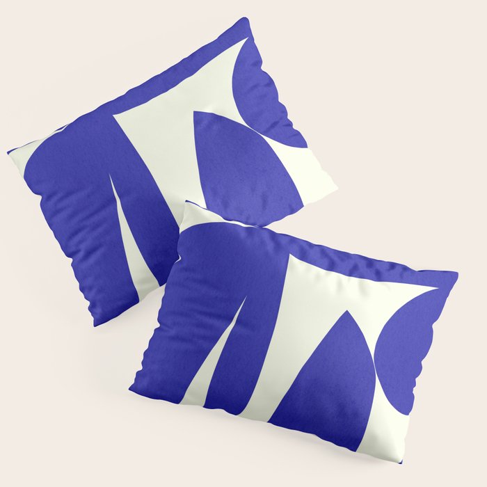 Abstract-botanical 17 blue Pillow Sham Gallery Image 1