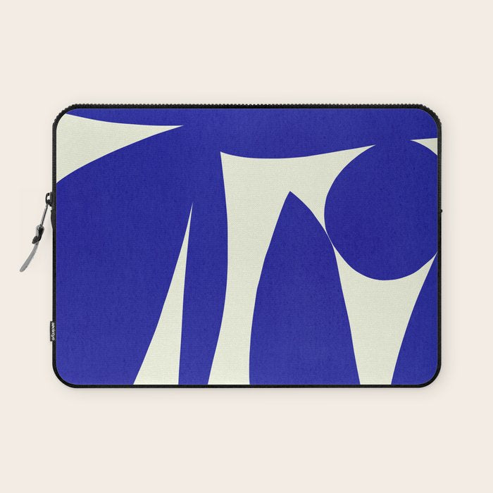 Abstract-botanical 17 blue Laptop Sleeve Gallery Image 1