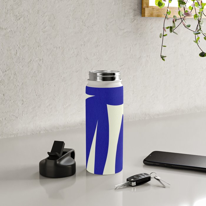 Abstract-botanical 17 blue Water Bottle Gallery Image 4