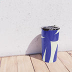 Abstract-botanical 17 blue Travel Mug Gallery Image 4