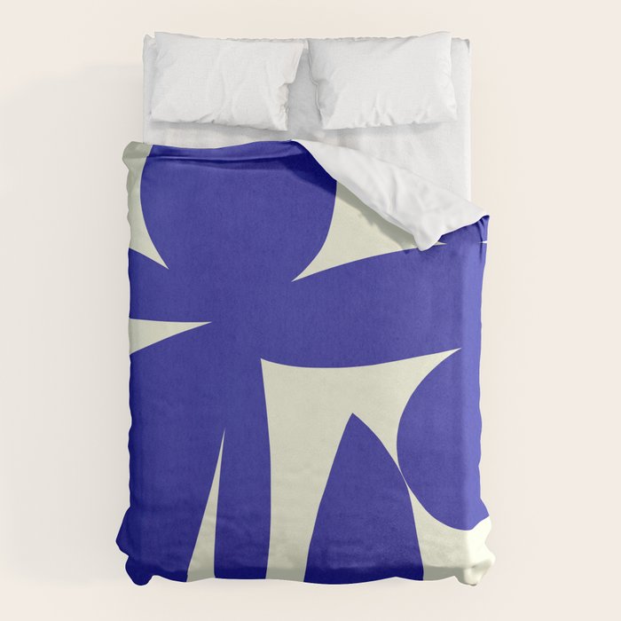 Abstract-botanical 17 blue Duvet Cover Gallery Image 6
