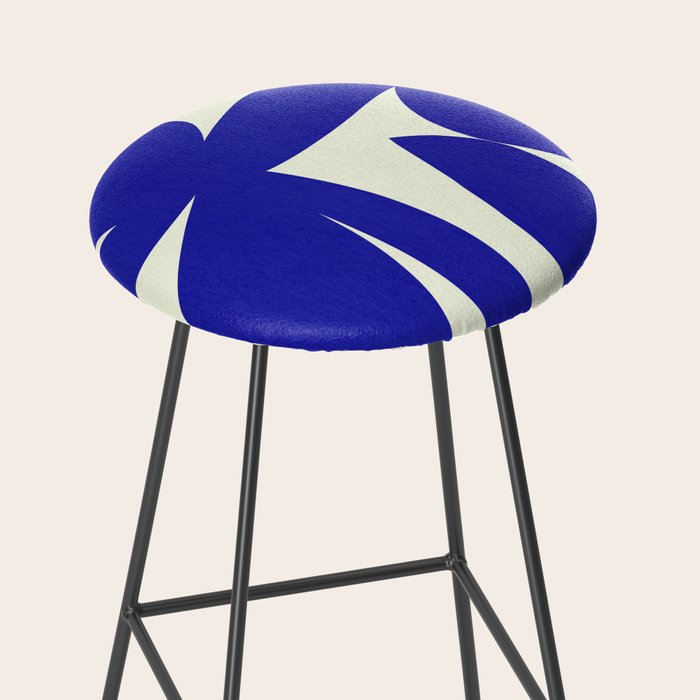 Abstract-botanical 17 blue Stool Gallery Image 2