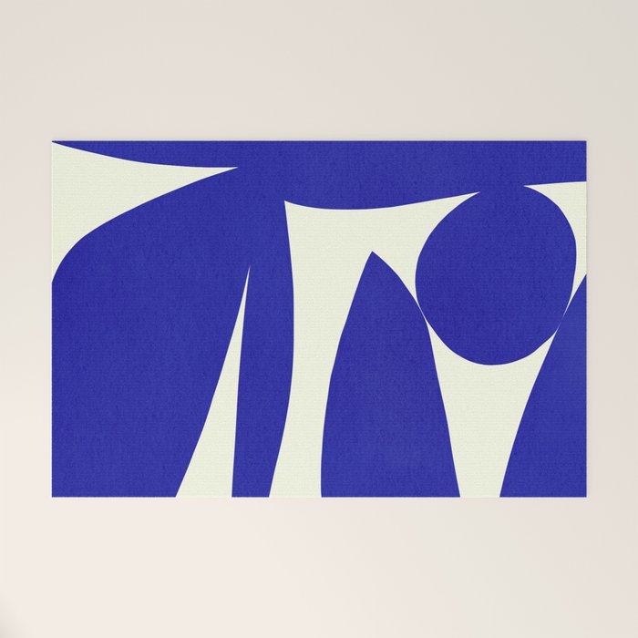 Abstract-botanical 17 blue Welcome Mat Gallery Image 1