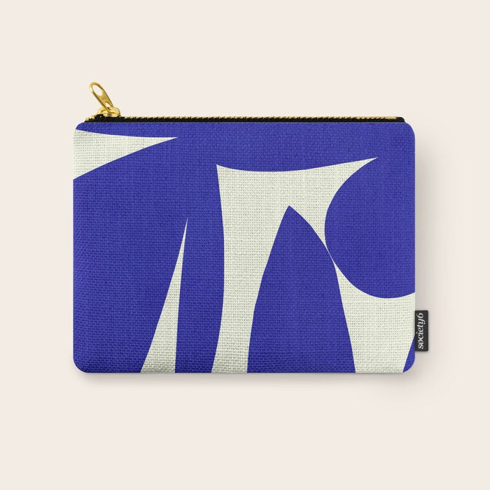 Abstract-botanical 17 blue Carry All Pouch Gallery Image 1