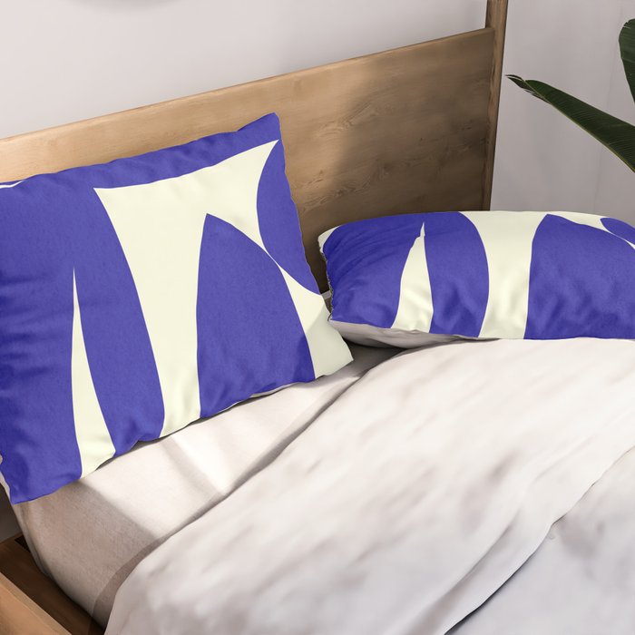 Abstract-botanical 17 blue Pillow Sham Gallery Image 2