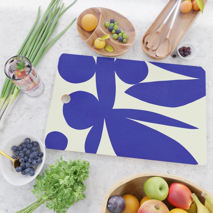 Abstract-botanical 17 blue Cutting Board Gallery Image 2