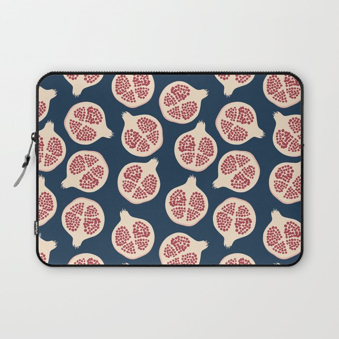 Pomegranate Fruit Navy Blue Laptop Sleeve Gallery Image 1