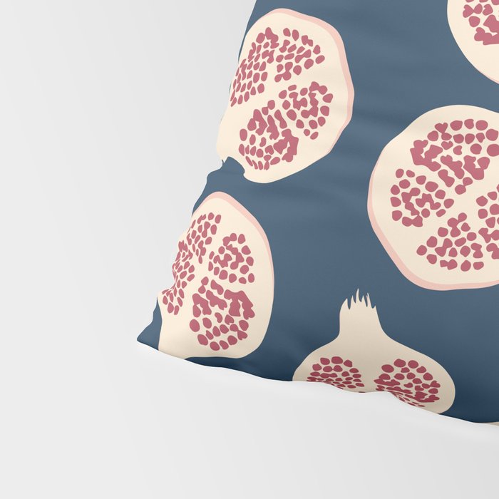 Pomegranate Fruit Navy Blue Pillow Sham Gallery Image 4