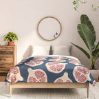 Pomegranate Fruit Navy Blue Comforter Gallery Image 3