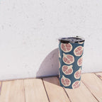 Pomegranate Fruit Navy Blue Travel Mug Gallery Image 4