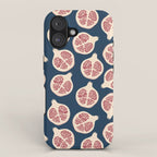 Pomegranate Fruit Navy Blue iPhone Case Gallery Image 1