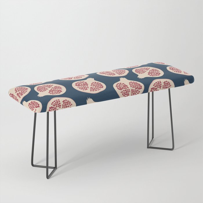 Pomegranate Fruit Navy Blue Bench Gallery Image 1