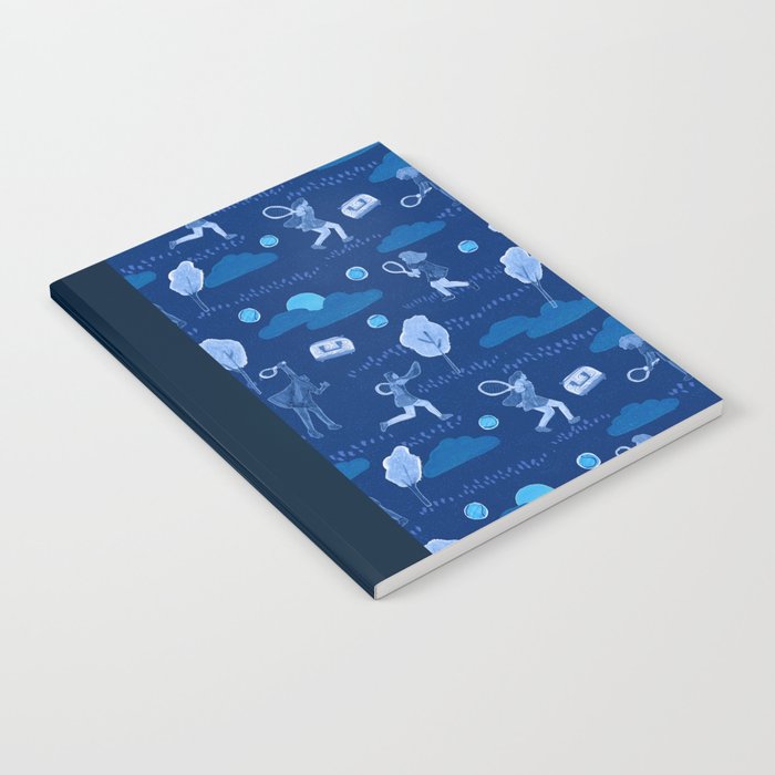 Let's Play Tennis in Navy Blue Notebook Gallery Image 2