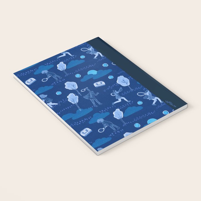 Let's Play Tennis in Navy Blue Notebook Gallery Image 3