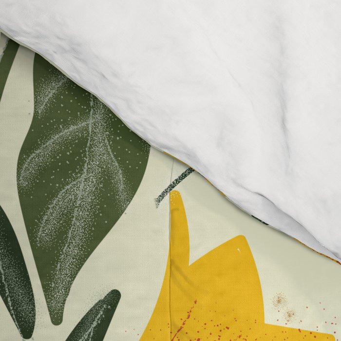 Yellow Bright Flower Pattern Comforter Gallery Image 4