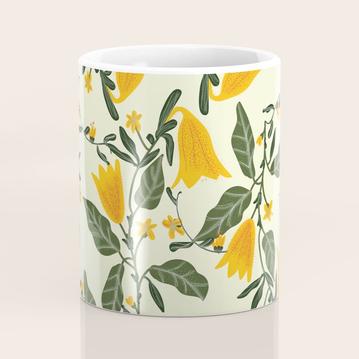 Yellow Bright Flower Pattern Coffee Mug Gallery Image 4