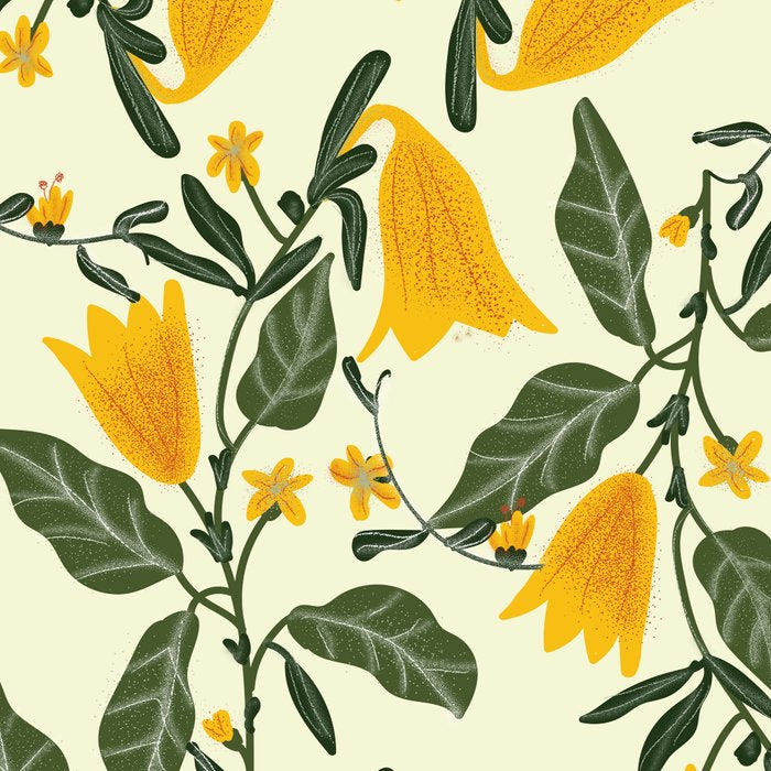 Yellow Bright Flower Pattern Coffee Mug Gallery Image 2