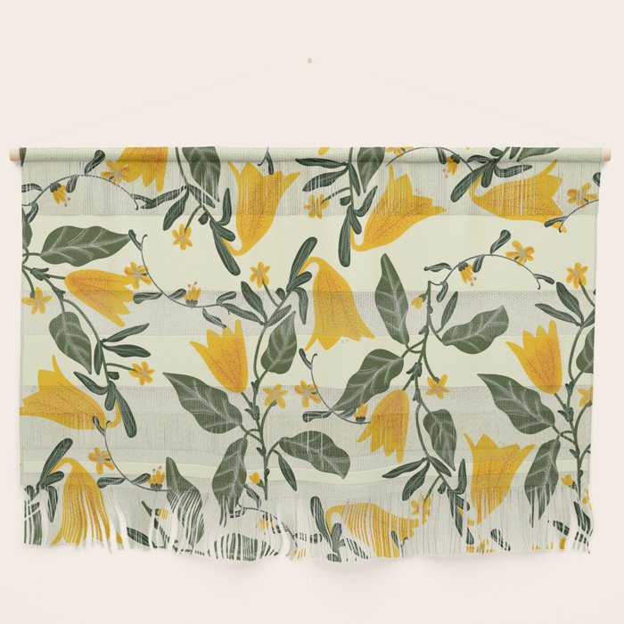 Yellow Bright Flower Pattern Wall Hanging Gallery Image 1