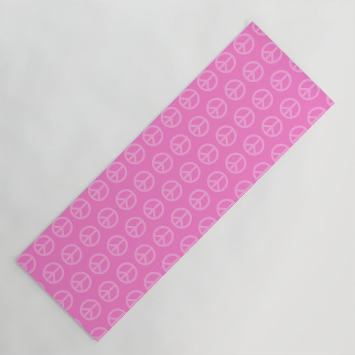 Peace Symbols - Pink Yoga Mat Gallery Image 1