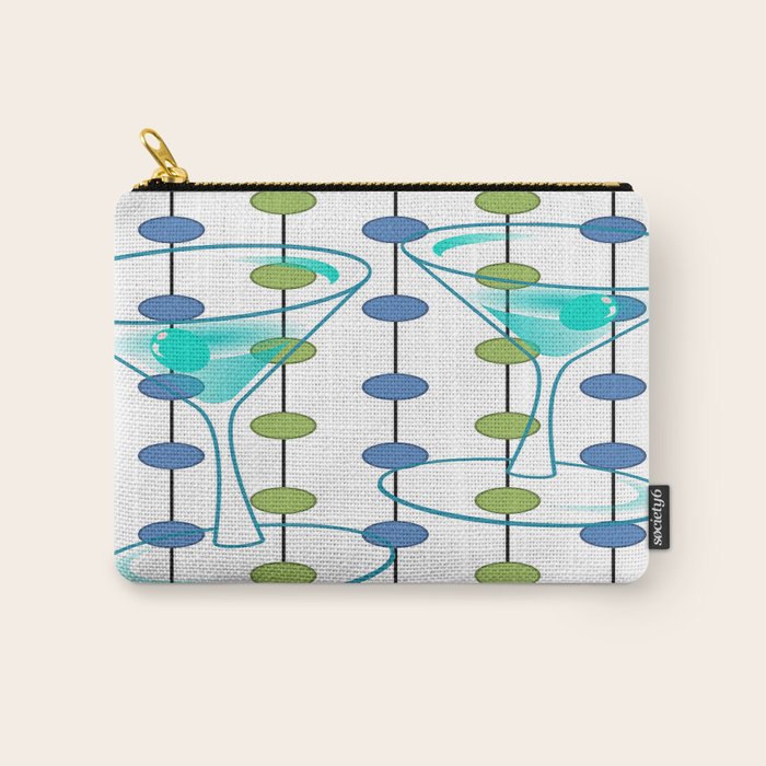 Mid-Century Modern Atomic Art Cocktails 1.0 Carry All Pouch Gallery Image 1
