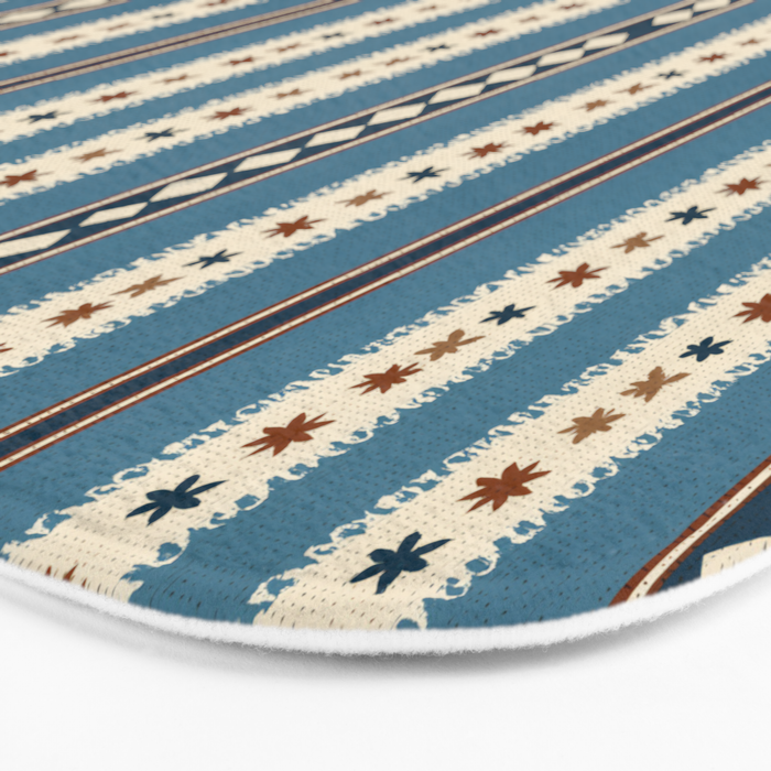 Vintage Woven Stripe - Cozy Heirloom Bath Mat Gallery Image 3