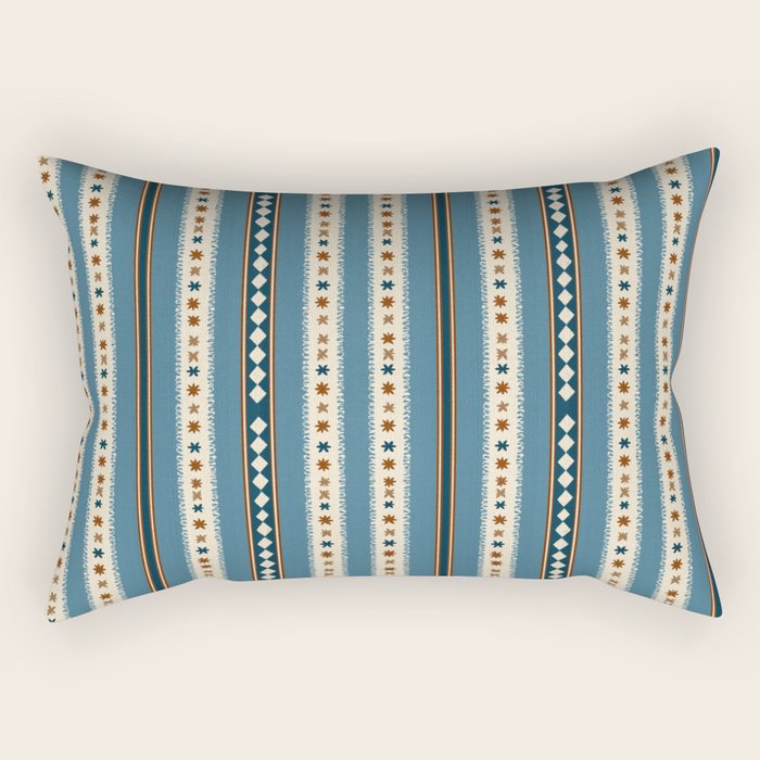Vintage Woven Stripe - Cozy Heirloom Rectangular Pillow Gallery Image 1